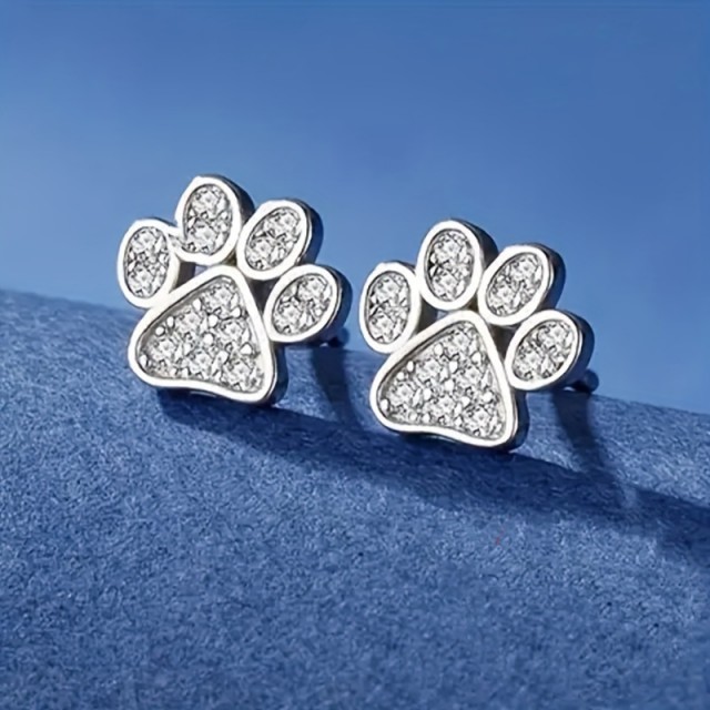  Bleščeči uhani z odtisom tačke 