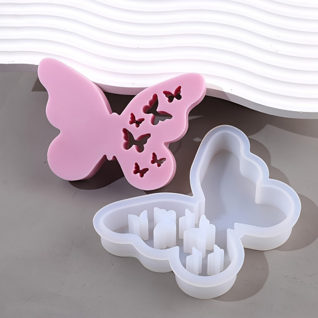 Silikonski kalup v obliki metulja za sveče mila epoksi smolo