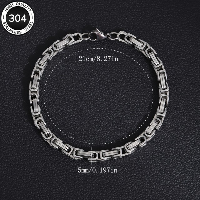 Moška zapestnica – industrijski verižni stil