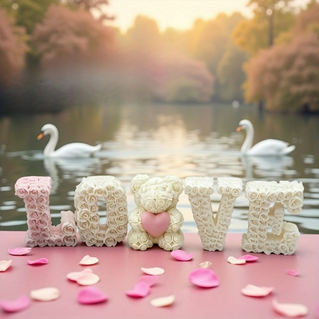 5 delni set silikonskih modelov LOVE z medvedkom