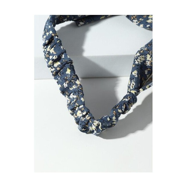 Vintage rutka za lase s cvetlicami modre barve