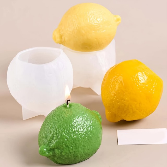 Silikonski kalup v obliki agruma za sveče ali mila