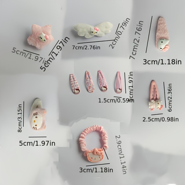 Komplet 10 lasnih dodatkov Hello Kitty