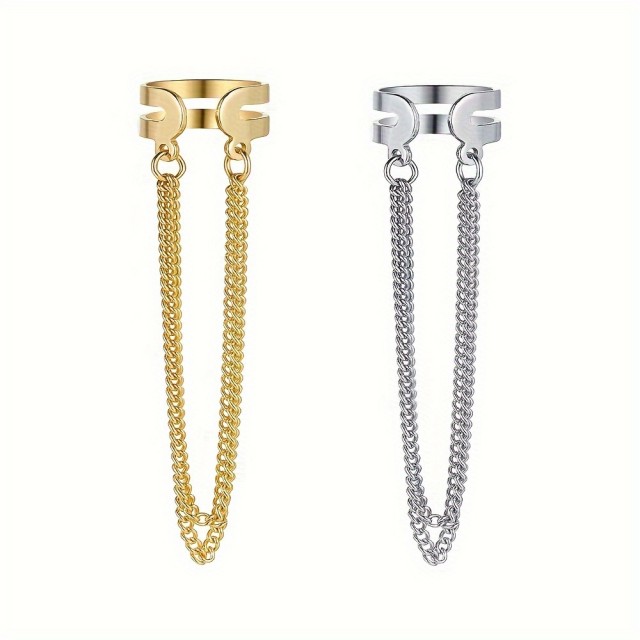 Uhan enojni s ketnico 2 barvi 