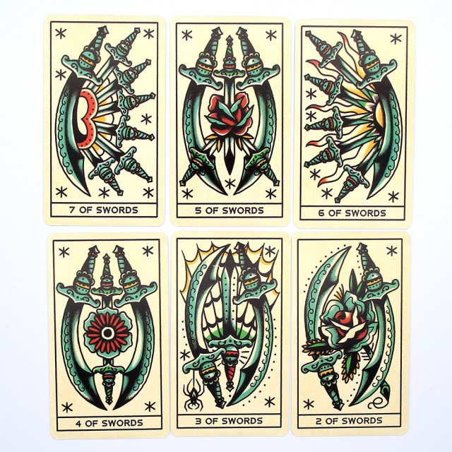 Tattoo Tarot komplet 78 kart
