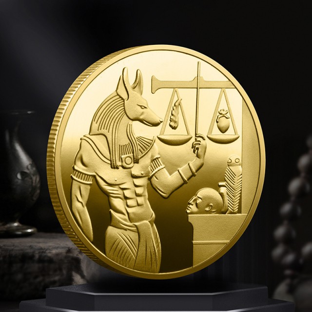 Kovinski spominski kovanec staroegipčanski faraon