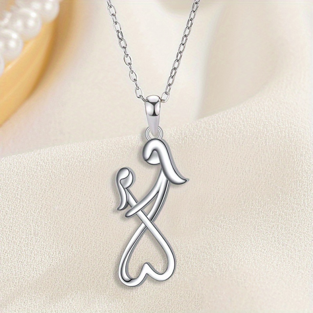 Čudovita ogrlica z obeskom mame in hčere