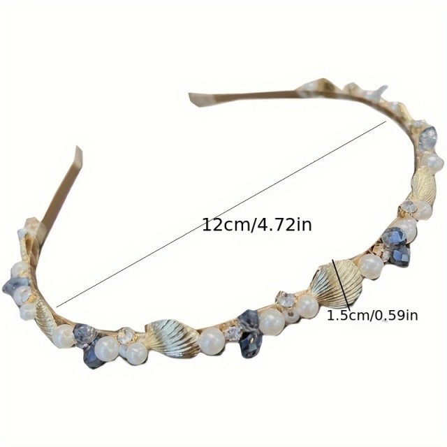 Prisrčen obroč za lase z morskimi zvezdicami in kristali