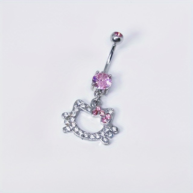 Prisrčen piercing za popek Hello Kitty 