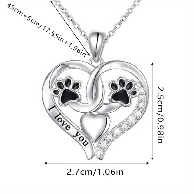 Čudovita ogrlica z obeskom tačk in srca