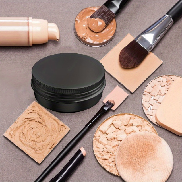 Črna aluminijasta posoda s pokrovčkom 30ml