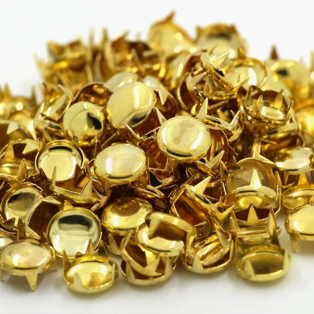 Komplet 40 kovinskih netov, okrogli zlati 