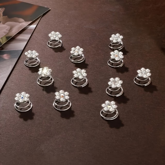 Komplet 10 špangic v obliki rožice