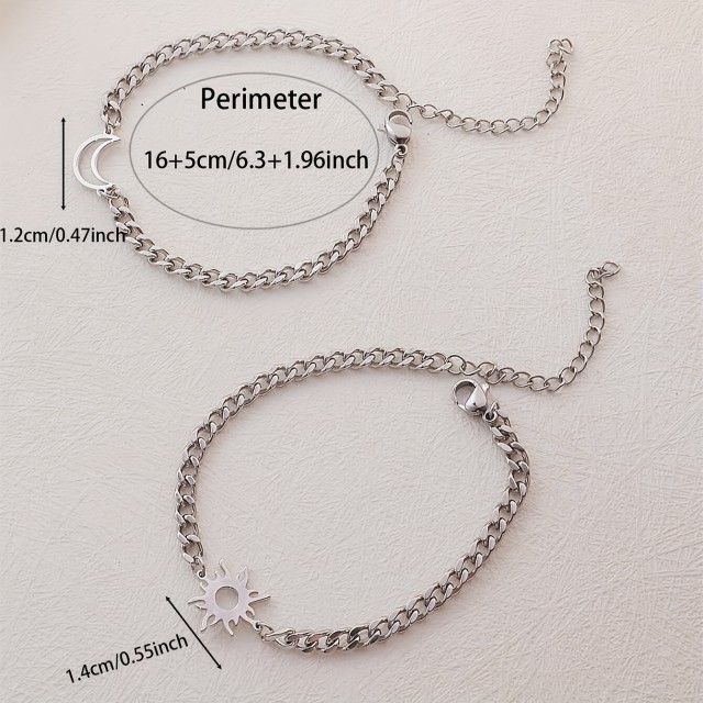 Zapestnici za pare z zvezdico in luno