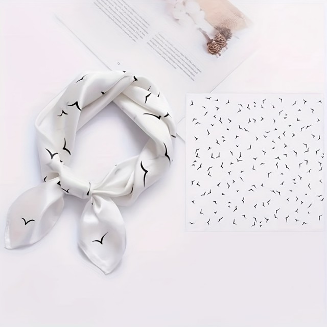 Elegantna ženska kvadratna ruta s potiskom galebov