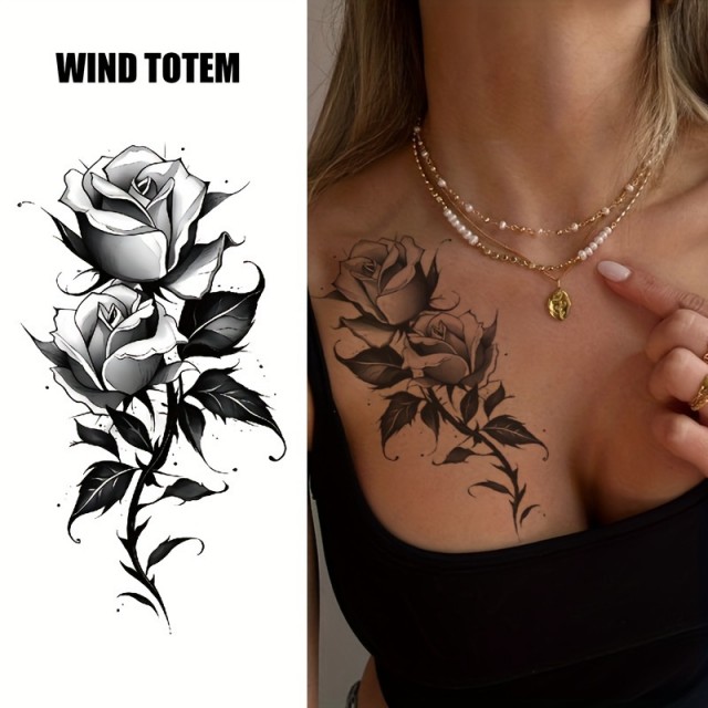 Komplet tatoo nalepk z vrtnico