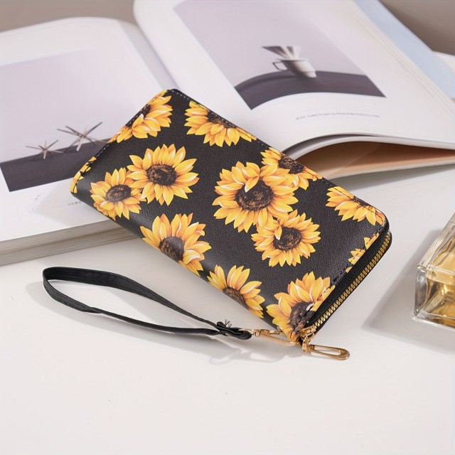 Prelepa ženska denarnica s potiskom sončnic