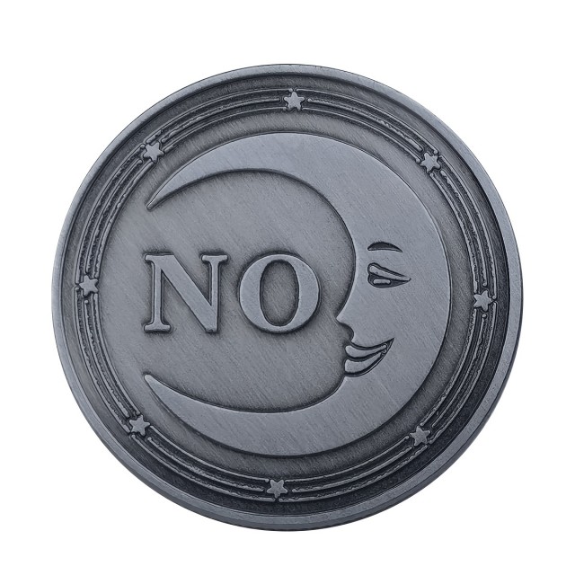 Dvostranski zbirateljski kovanec za odločitve YES/NO