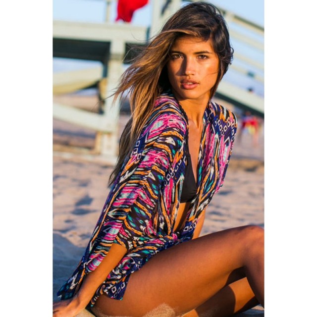 Tunika za plažo pisana -ob1