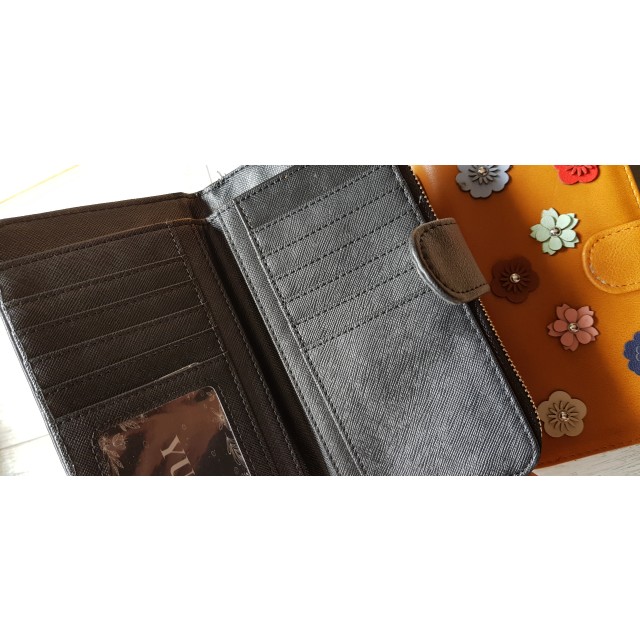 Denarnica modna z rožicami, 4 barve