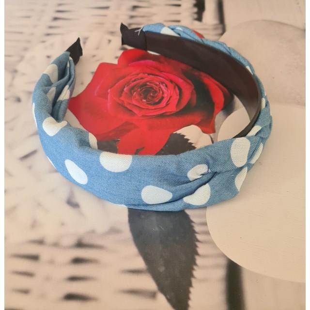 Komplet dveh obročev za lase s pikicami 