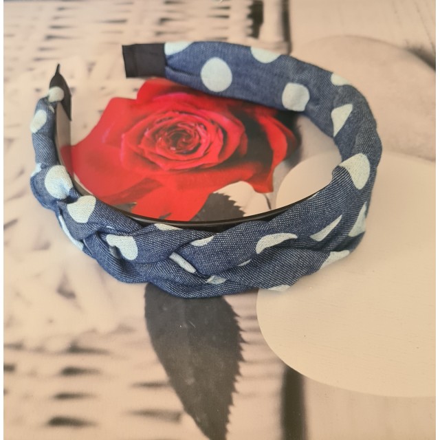 Komplet dveh obročev za lase s pikicami 