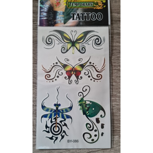 Komplet pisanih tatujev metulji BY-086