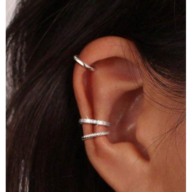 3 delni set uhanov - luknjice niso potrebne