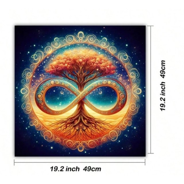 Tarot prt - oltarna podloga – Drevo življenja z simbolom neskončnosti