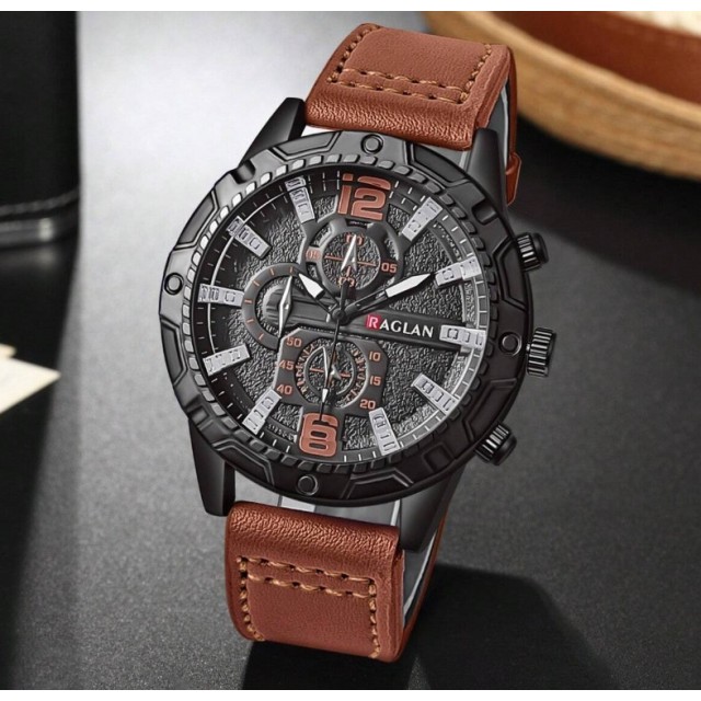 Moška robustna ura – rjava eleganca s športnim pridihom