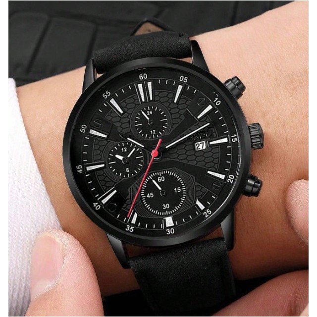 Moška elegantna ura – črna klasika s športnim pridihom