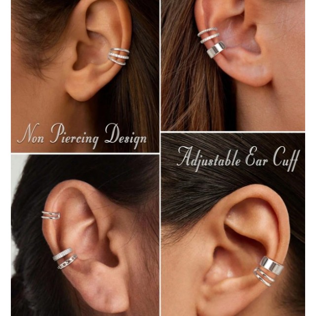 9 delni set uhanov za ušesa brez luknjic