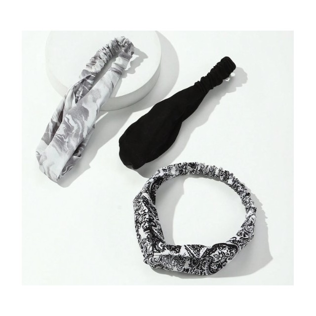 Komplet 3 raztegljivih trakov za glavo 