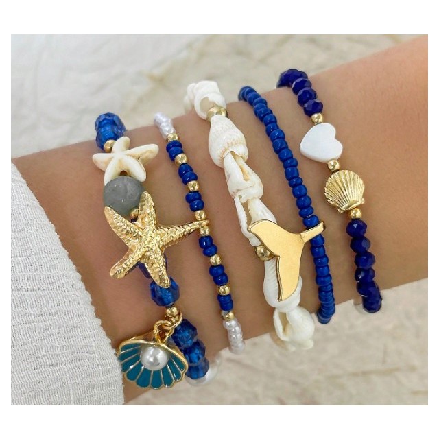 5 delni boho poletni set zapestnic