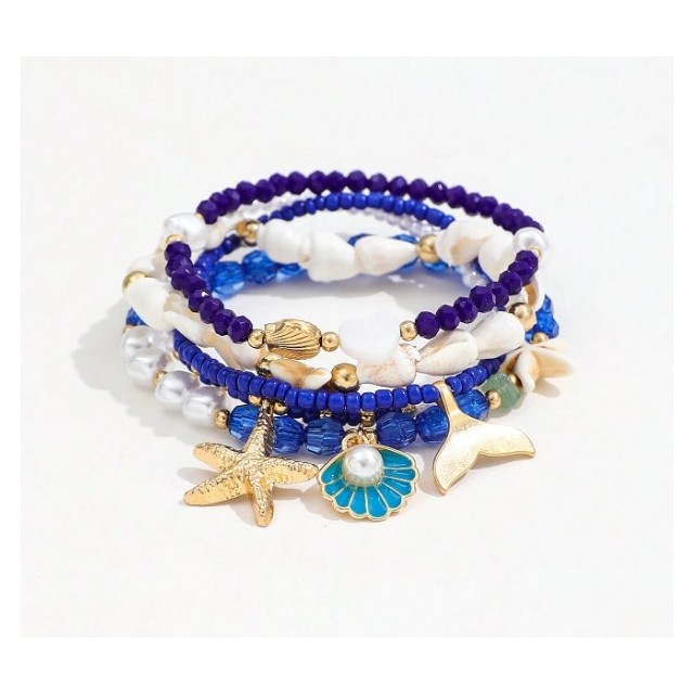 5 delni boho poletni set zapestnic