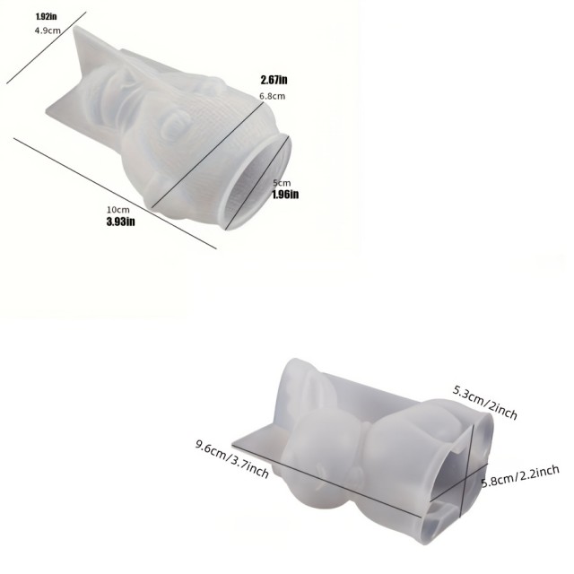 Komplet 2 silikonskih kalupov jelenček in snežak