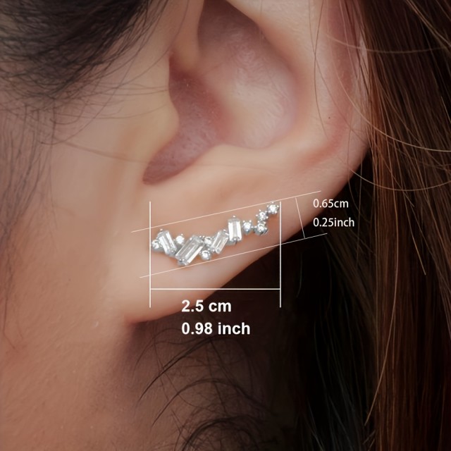 Elegantni uhani s sijočimi kamenčki 2 barvi 