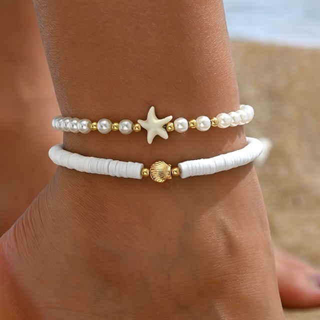 Komplet dveh zapestnic za gleženj 