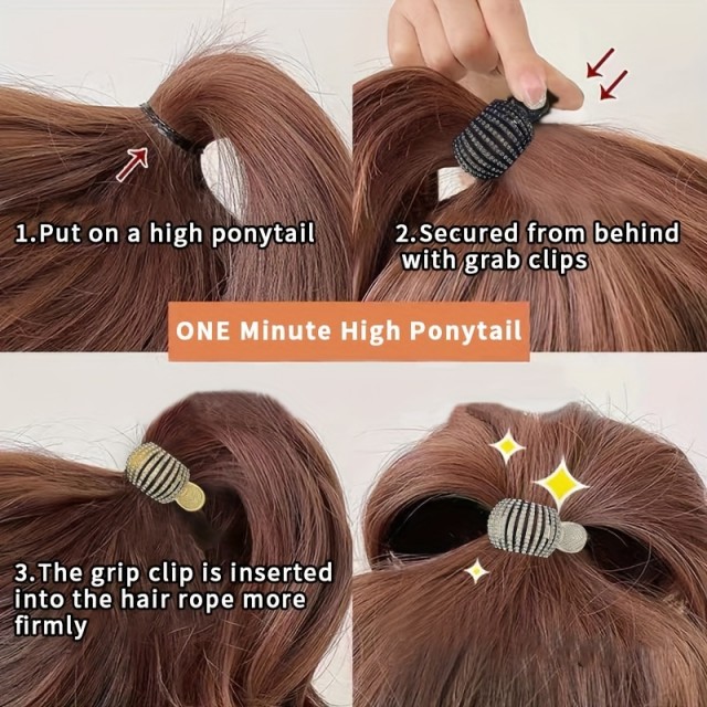 Komplet 3 elegantnih bleščečih sponk za lase z okrasnimi kamenčki