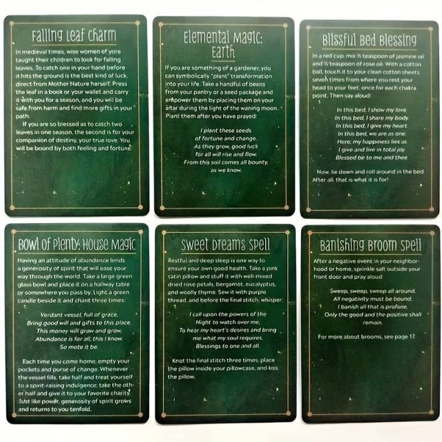 Komplet kartic s 100 čarovniškimi uroki za vsakdan 