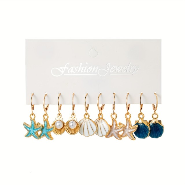 Komplet 5 parov uhanov s poletnimi motivi