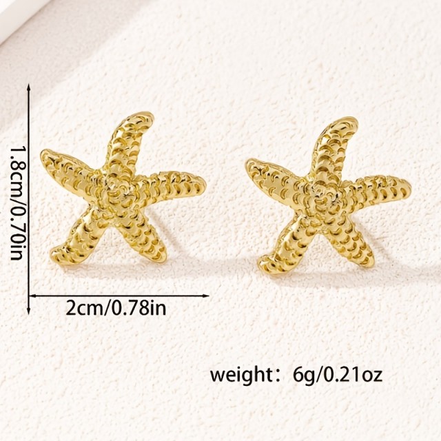 Poletni uhani z navdihom oceana morske zvezdice 2 barvi