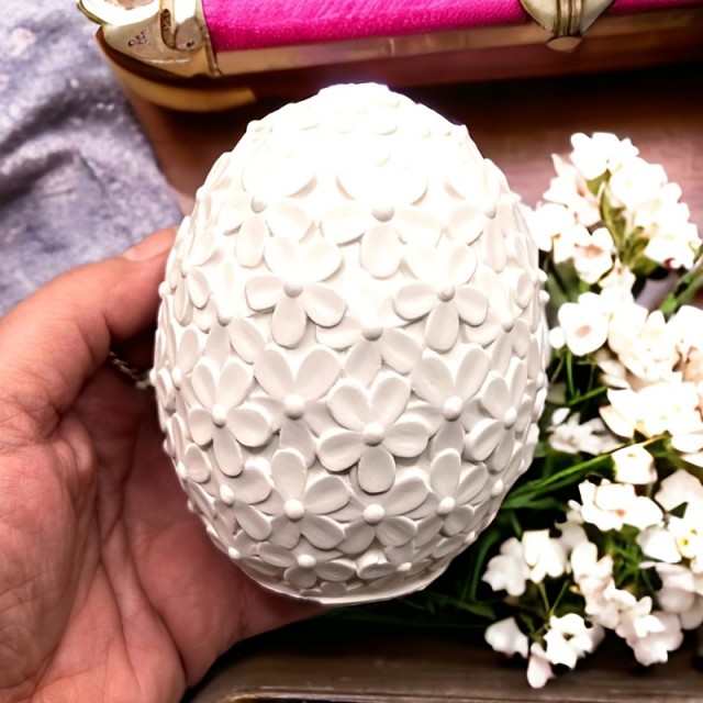 Silikonski kalup za sveče v obliki cvetlične jajčke