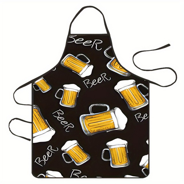 Zabaven kuhinjski predpasnik z dizajnom pivskega vrčka