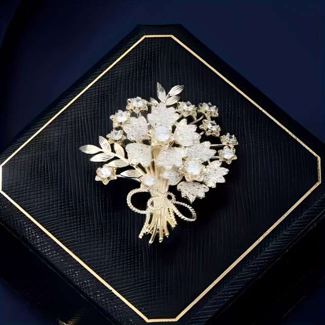 Sofisticirana cvetlična broška za ženske