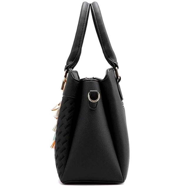 Elegantna črna ženska torbica v črni barvi T32