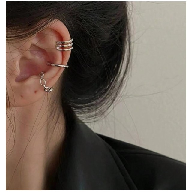 3 delni komplet uhanov za natakniti (luknjice niso potrebne)