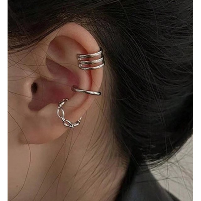 3 delni komplet uhanov za natakniti (luknjice niso potrebne)