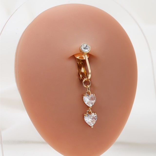 Piercing za popek brez prebadanja - dvoje src 