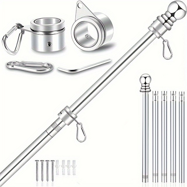 Zastavni drog iz nerjavečega jekla (183 cm) 